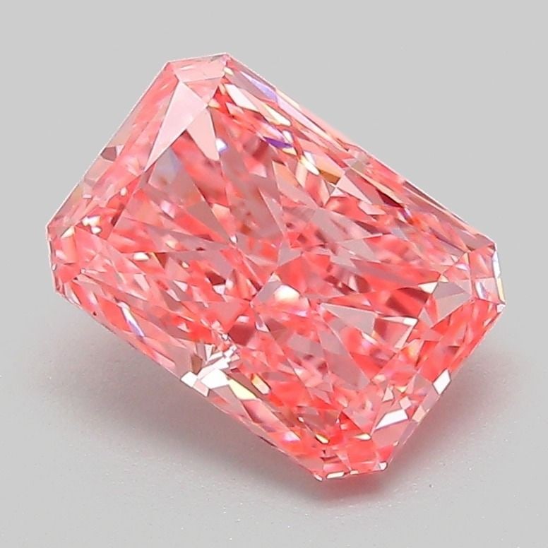 Loose Diamond - RADIANT 1.72ct Fancy Vivid Pink VVS2: Loose Diamond - RADIANT 1.72ct Fancy Vivid Pink VVS2 Source: This is a real non-mined Diamond that has been grown in a lab Shape: RADIANT Carats: 1.72 Color: Fancy Vivid Pink Certification: IGI Video: