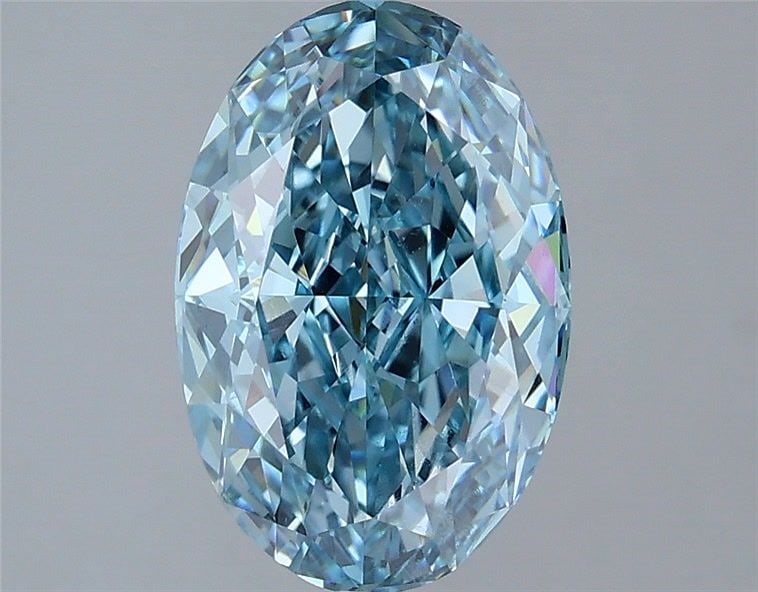 Loose Diamond - OVAL 2.7ct Fancy Vivid Blue VVS2: Loose Diamond - OVAL 2.7ct Fancy Vivid Blue VVS2 Source: This is a real non-mined Diamond that has been grown in a lab Shape: OVAL Carats: 2.7 Color: Fancy Vivid Blue Certification: IGI Video: