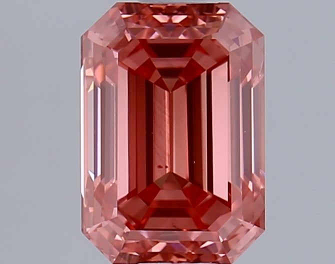 Loose Diamond - EMERALD 0.88ct Fancy Vivid Pink VS1: Loose Diamond - EMERALD 0.88ct Fancy Vivid Pink VS1 Source: This is a real non-mined Diamond that has been grown in a lab Shape: EMERALD Carats: 0.88 Color: Fancy Vivid Pink Certification: IGI Video: