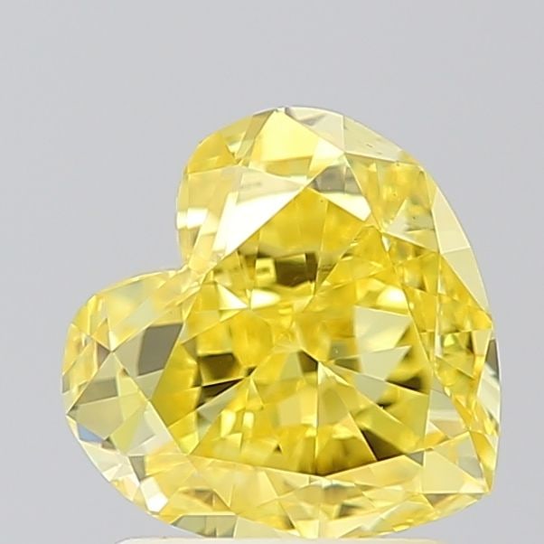 Loose Diamond - HEART 1.82ct Fancy Vivid Yellow VS1: Loose Diamond - HEART 1.82ct Fancy Vivid Yellow VS1 Source: This is a real non-mined Diamond that has been grown in a lab Shape: HEART Carats: 1.82 Color: Fancy Vivid Yellow Certification: IGI Video: