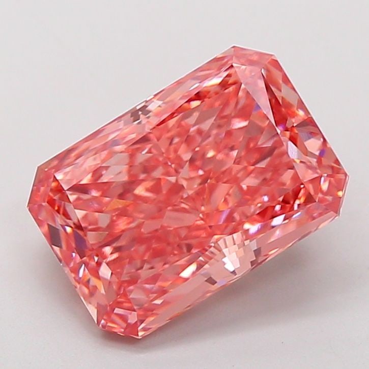 Loose Diamond - RADIANT 5.02ct Fancy Vivid Pink VS1: Loose Diamond - RADIANT 5.02ct Fancy Vivid Pink VS1 Source: This is a real non-mined Diamond that has been grown in a lab Shape: RADIANT Carats: 5.02 Color: Fancy Vivid Pink Certification: IGI Video: