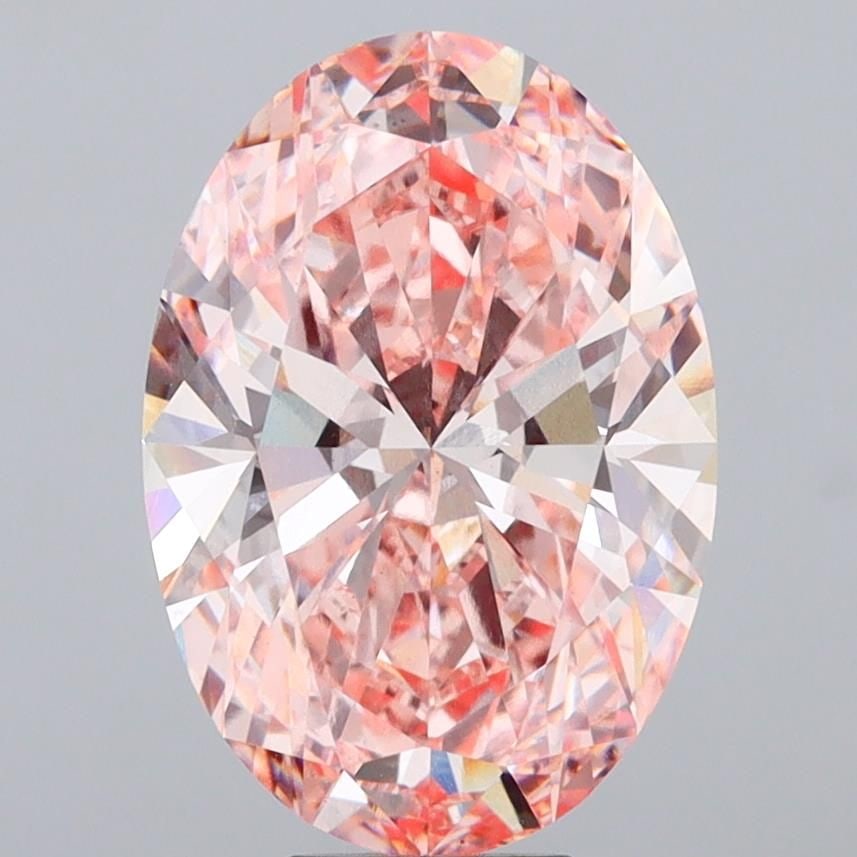 Loose Diamond - OVAL 9.4ct Fancy Vivid Pink VS1: Loose Diamond - OVAL 9.4ct Fancy Vivid Pink VS1 Source: This is a real non-mined Diamond that has been grown in a lab Shape: OVAL Carats: 9.4 Color: Fancy Vivid Pink Certification: IGI Video: