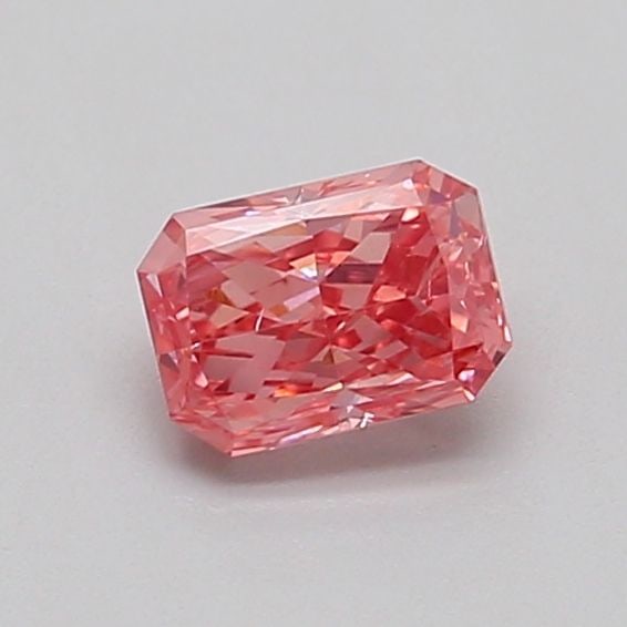 Loose Diamond - RADIANT 0.54ct Fancy Vivid Pink VS2: Loose Diamond - RADIANT 0.54ct Fancy Vivid Pink VS2 Source: This is a real non-mined Diamond that has been grown in a lab Shape: RADIANT Carats: 0.54 Color: Fancy Vivid Pink Certification: IGI Video: