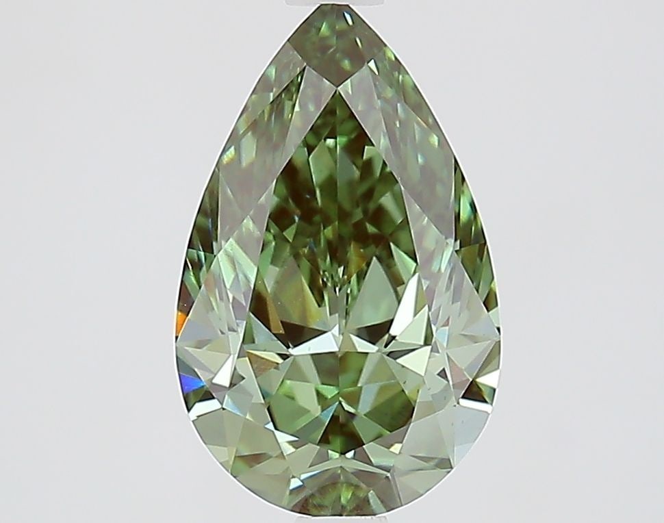 Loose Diamond - PEAR 2.01ct Fancy Vivid Green VS1: Loose Diamond - PEAR 2.01ct Fancy Vivid Green VS1 Source: This is a real non-mined Diamond that has been grown in a lab Shape: PEAR Carats: 2.01 Color: Fancy Vivid Green Certification: IGI Video: