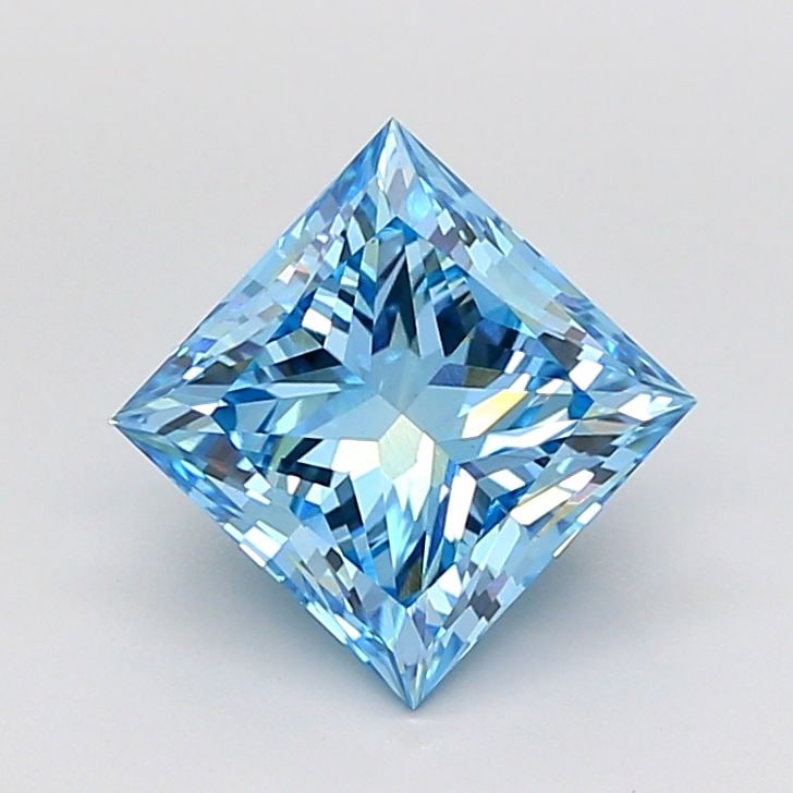 Loose Diamond - PRINCESS 3.0ct Fancy Vivid Blue VS1: Loose Diamond - PRINCESS 3.0ct Fancy Vivid Blue VS1 Source: This is a real non-mined Diamond that has been grown in a lab Shape: PRINCESS Carats: 3.0 Color: Fancy Vivid Blue Certification: IGI Video: