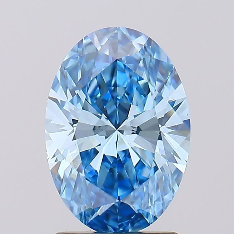 Loose Diamond - OVAL 1.59ct Fancy Vivid Blue VS1: Loose Diamond - OVAL 1.59ct Fancy Vivid Blue VS1 Source: This is a real non-mined Diamond that has been grown in a lab Shape: OVAL Carats: 1.59 Color: Fancy Vivid Blue Certification: IGI Video: