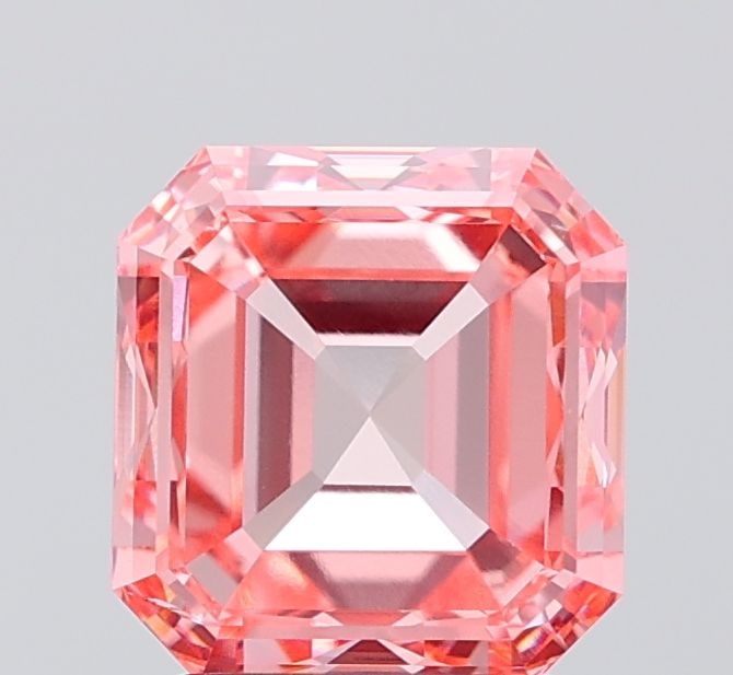 Loose Diamond - ASSCHER 2.99ct Fancy Vivid Pink VS2: Loose Diamond - ASSCHER 2.99ct Fancy Vivid Pink VS2 Source: This is a real non-mined Diamond that has been grown in a lab Shape: ASSCHER Carats: 2.99 Color: Fancy Vivid Pink Certification: IGI Video: