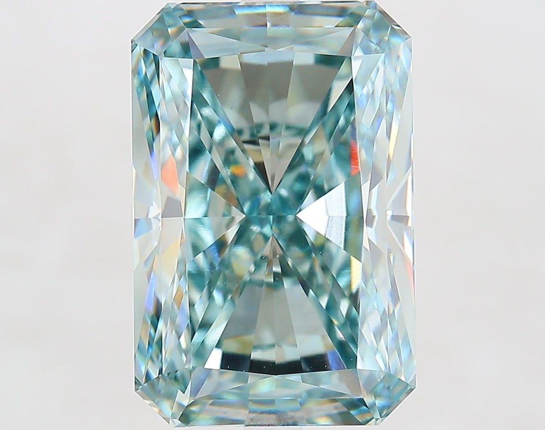 Loose Diamond - RADIANT 10.12ct Fancy Intense Blueish Green VS1 (1 of 1)