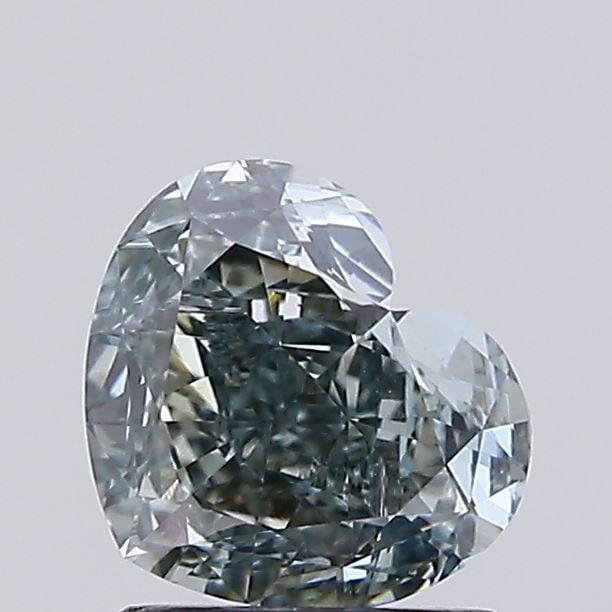 Loose Diamond - HEART 1.53ct Fancy Green VS1: Loose Diamond - HEART 1.53ct Fancy Green VS1 Source: This is a real non-mined Diamond that has been grown in a lab Shape: HEART Carats: 1.53 Color: Fancy Green Certification: IGI Video: