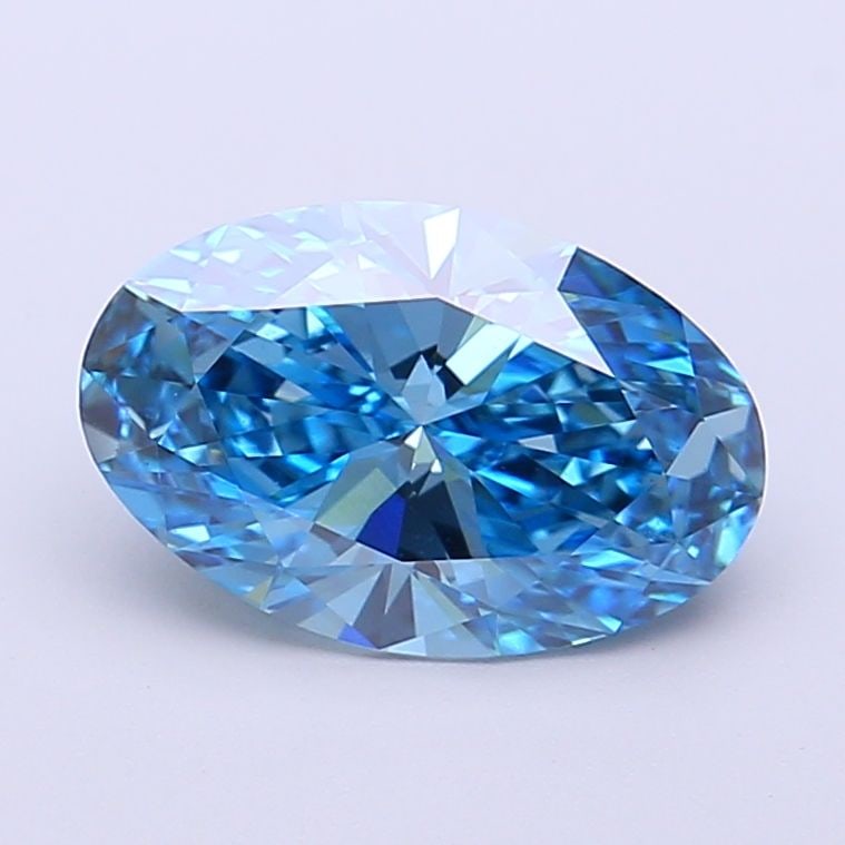 Loose Diamond - OVAL 1.95ct Fancy Vivid Blue VS1: Loose Diamond - OVAL 1.95ct Fancy Vivid Blue VS1 Source: This is a real non-mined Diamond that has been grown in a lab Shape: OVAL Carats: 1.95 Color: Fancy Vivid Blue Certification: IGI Video: