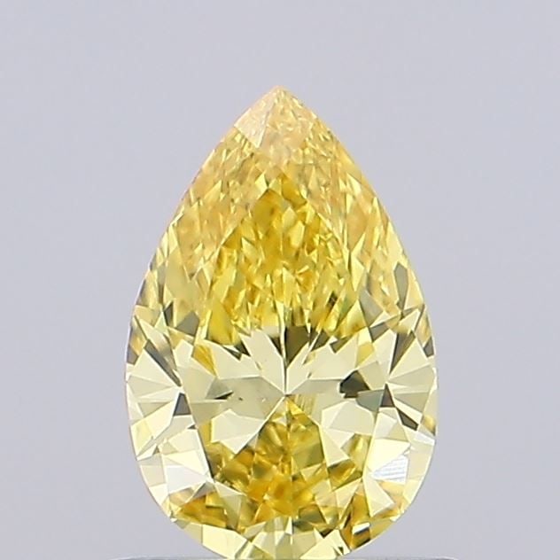 Loose Diamond - PEAR 0.63ct Fancy Intense Yellow VVS2: Loose Diamond - PEAR 0.63ct Fancy Intense Yellow VVS2 Source: This is a real non-mined Diamond that has been grown in a lab Shape: PEAR Carats: 0.63 Color: Fancy Intense Yellow Certification: IGI Vide