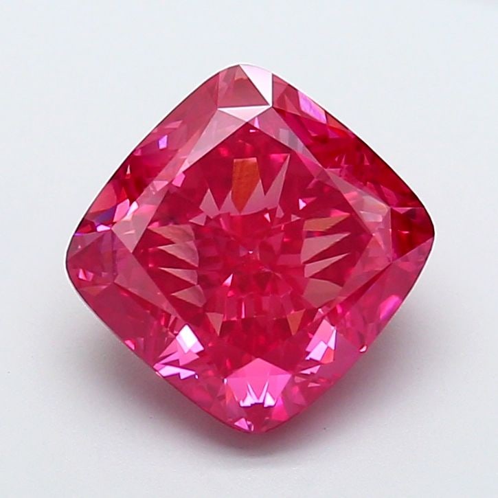 Loose Diamond - CUSHION BRILLIANT 5.0ct Fancy Pink VS1: Loose Diamond - CUSHION BRILLIANT 5.0ct Fancy Pink VS1 Source: This is a real non-mined Diamond that has been grown in a lab Shape: CUSHION BRILLIANT Carats: 5.0 Color: Fancy Pink Certification: NONE 