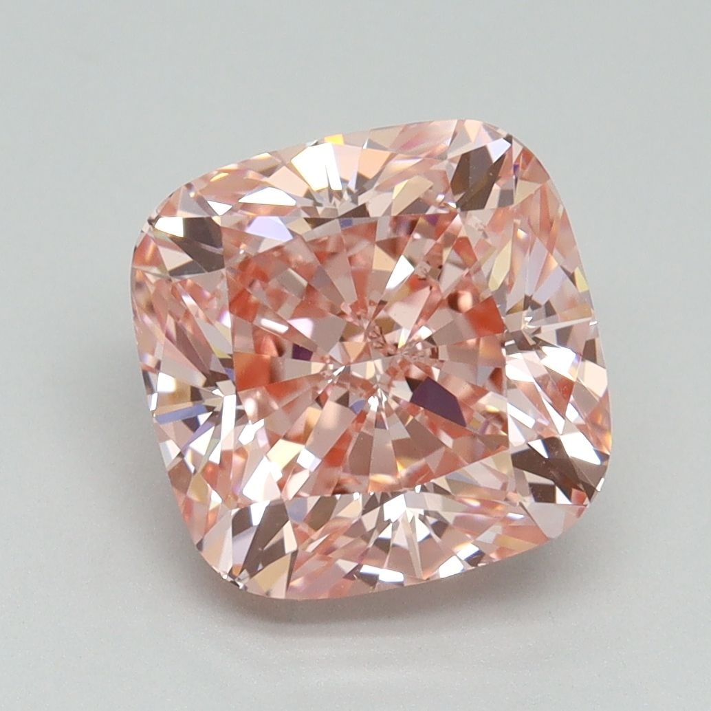 Loose Diamond - CUSHION BRILLIANT 4.01ct Fancy Vivid Pink VS1: Loose Diamond - CUSHION BRILLIANT 4.01ct Fancy Vivid Pink VS1 Source: This is a real non-mined Diamond that has been grown in a lab Shape: CUSHION BRILLIANT Carats: 4.01 Color: Fancy Vivid Pink Certif