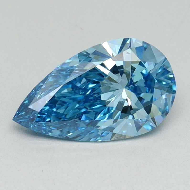 Loose Diamond - PEAR 1.0ct Fancy Vivid Blue VS1: Loose Diamond - PEAR 1.0ct Fancy Vivid Blue VS1 Source: This is a real non-mined Diamond that has been grown in a lab Shape: PEAR Carats: 1.0 Color: Fancy Vivid Blue Certification: IGI Video: