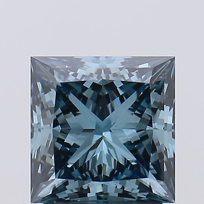 Loose Diamond - PRINCESS 2.12ct Fancy Deep Greenish Blue VS1 (1 of 1)