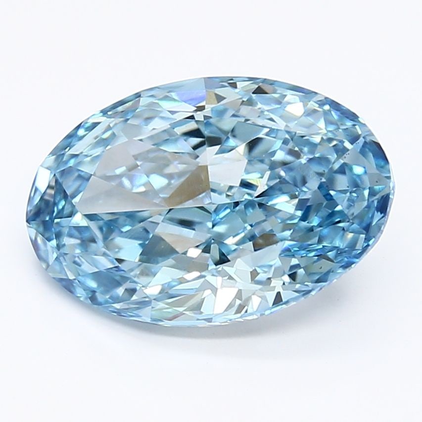 Loose Diamond - OVAL 3.18ct Fancy Vivid Blue VS1: Loose Diamond - OVAL 3.18ct Fancy Vivid Blue VS1 Source: This is a real non-mined Diamond that has been grown in a lab Shape: OVAL Carats: 3.18 Color: Fancy Vivid Blue Certification: IGI Additional im