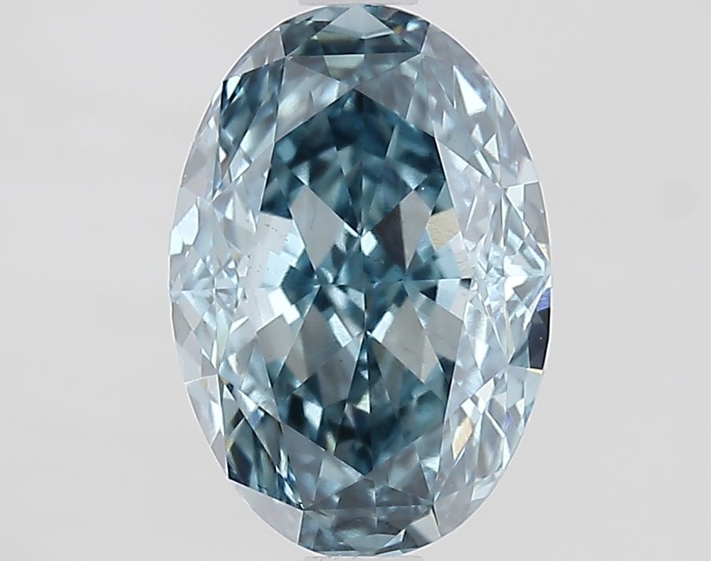 Loose Diamond - OVAL 1.99ct Fancy Vivid Blue VS2: Loose Diamond - OVAL 1.99ct Fancy Vivid Blue VS2 Source: This is a real non-mined Diamond that has been grown in a lab Shape: OVAL Carats: 1.99 Color: Fancy Vivid Blue Certification: IGI Video: