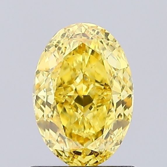 Loose Diamond - OVAL 1.06ct Fancy Vivid Yellow VS1: Loose Diamond - OVAL 1.06ct Fancy Vivid Yellow VS1 Source: This is a real non-mined Diamond that has been grown in a lab Shape: OVAL Carats: 1.06 Color: Fancy Vivid Yellow Certification: IGI Video: