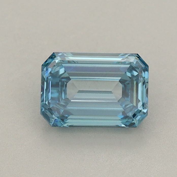 Loose Diamond - EMERALD 0.66ct Fancy Vivid Blue VS1: Loose Diamond - EMERALD 0.66ct Fancy Vivid Blue VS1 Source: This is a real non-mined Diamond that has been grown in a lab Shape: EMERALD Carats: 0.66 Color: Fancy Vivid Blue Certification: IGI Video: