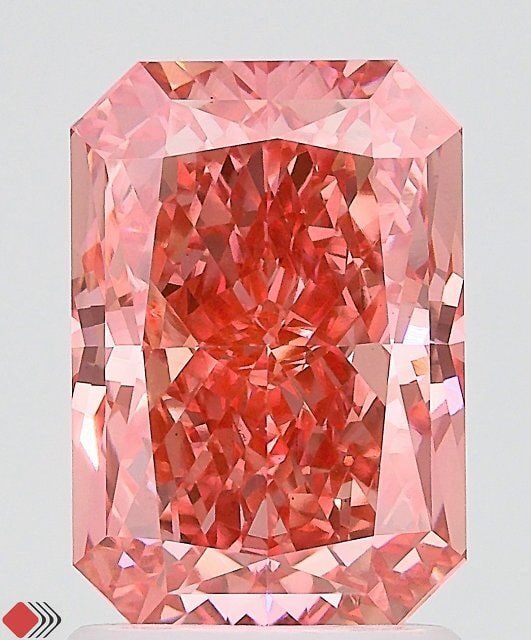 Loose Diamond - RADIANT 2.52ct Fancy Vivid Pink VS1: Loose Diamond - RADIANT 2.52ct Fancy Vivid Pink VS1 Source: This is a real non-mined Diamond that has been grown in a lab Shape: RADIANT Carats: 2.52 Color: Fancy Vivid Pink Certification: IGI Video: