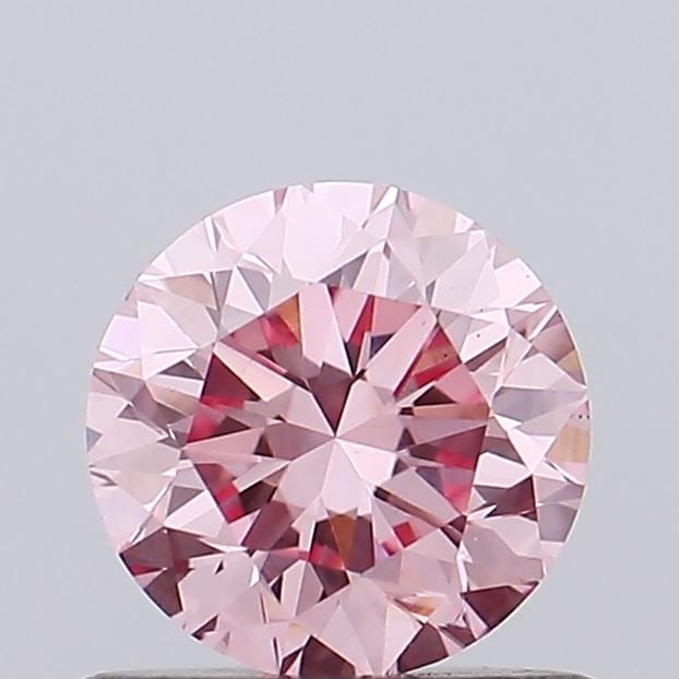 Loose Diamond - ROUND 0.57ct Fancy Intense Pink VS1: Loose Diamond - ROUND 0.57ct Fancy Intense Pink VS1 Source: This is a real non-mined Diamond that has been grown in a lab Shape: ROUND Carats: 0.57 Color: Fancy Intense Pink Certification: NONE Video:
