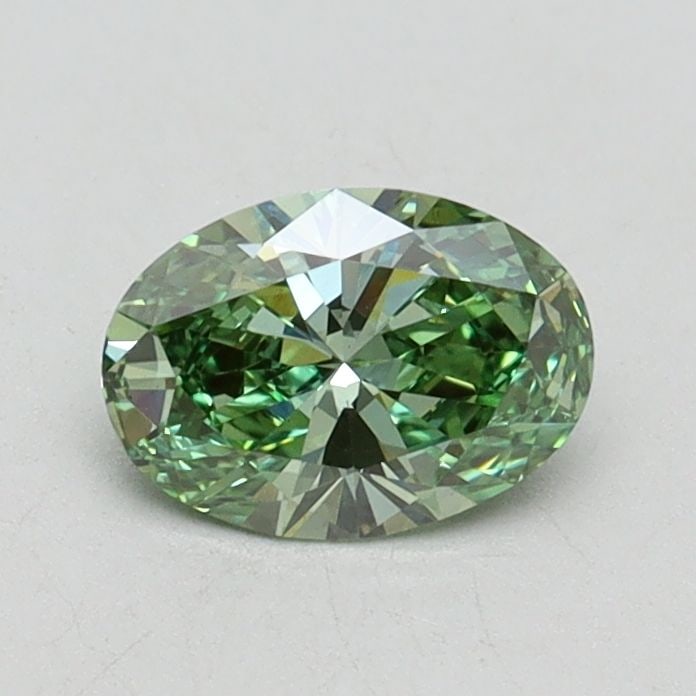 Loose Diamond - OVAL 0.54ct Fancy Vivid Green VS1: Loose Diamond - OVAL 0.54ct Fancy Vivid Green VS1 Source: This is a real non-mined Diamond that has been grown in a lab Shape: OVAL Carats: 0.54 Color: Fancy Vivid Green Certification: IGI Video: