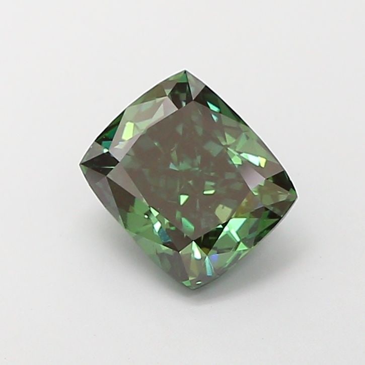 Loose Diamond - CUSHION BRILLIANT 2.14ct Fancy Vivid Green VS1 (1 of 1)
