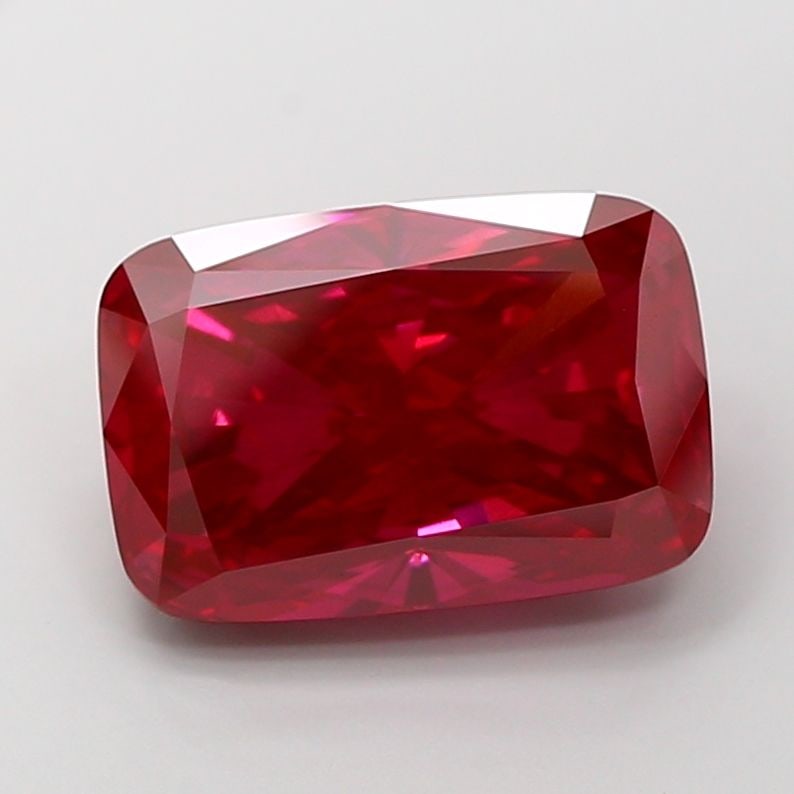 Loose Diamond - CUSHION BRILLIANT 7.25ct Fancy Vivid Red VS1: Loose Diamond - CUSHION BRILLIANT 7.25ct Fancy Vivid Red VS1 Source: This is a real non-mined Diamond that has been grown in a lab Shape: CUSHION BRILLIANT Carats: 7.25 Color: Fancy Vivid Red Certific