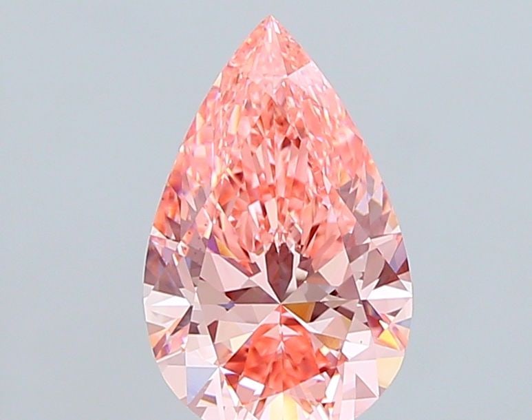 Loose Diamond - PEAR 4.02ct Fancy Vivid Pink VS1: Loose Diamond - PEAR 4.02ct Fancy Vivid Pink VS1 Source: This is a real non-mined Diamond that has been grown in a lab Shape: PEAR Carats: 4.02 Color: Fancy Vivid Pink Certification: IGI Video: