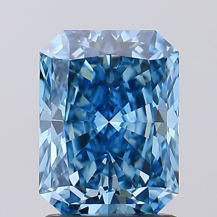 Loose Diamond - RADIANT 1.55ct Fancy Vivid Blue VS1: Loose Diamond - RADIANT 1.55ct Fancy Vivid Blue VS1 Source: This is a real non-mined Diamond that has been grown in a lab Shape: RADIANT Carats: 1.55 Color: Fancy Vivid Blue Certification: IGI Video: