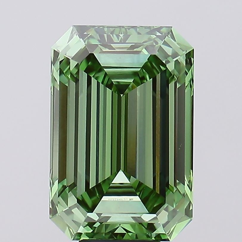 Loose Diamond - EMERALD 10.03ct Fancy Vivid Green VVS2: Loose Diamond - EMERALD 10.03ct Fancy Vivid Green VVS2 Source: This is a real non-mined Diamond that has been grown in a lab Shape: EMERALD Carats: 10.03 Color: Fancy Vivid Green Certification: IGI Vi