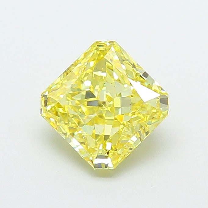 Loose Diamond - SQUARE RADIANT 2.28ct Fancy Intense Yellow VS2: Loose Diamond - SQUARE RADIANT 2.28ct Fancy Intense Yellow VS2 Source: This is a real non-mined Diamond that has been grown in a lab Shape: SQUARE RADIANT Carats: 2.28 Color: Fancy Intense Yellow Cert