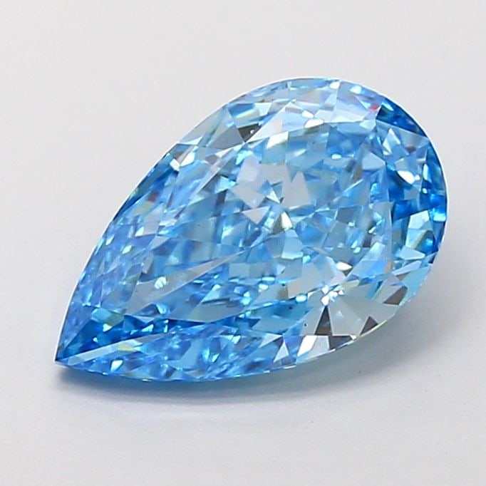 Loose Diamond - PEAR 3.04ct Fancy Vivid Blue VS1: Loose Diamond - PEAR 3.04ct Fancy Vivid Blue VS1 Source: This is a real non-mined Diamond that has been grown in a lab Shape: PEAR Carats: 3.04 Color: Fancy Vivid Blue Certification: IGI Video: