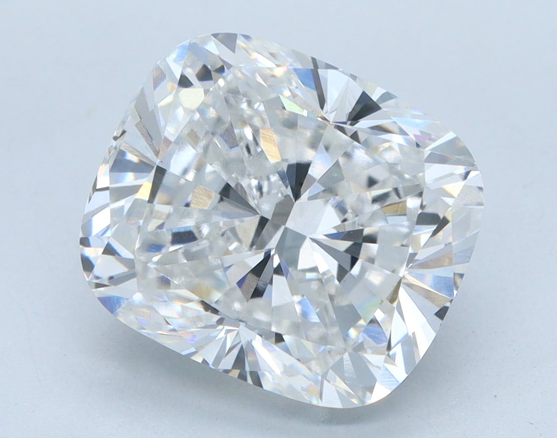 Loose Diamond - SQUARE CUSHION 5.19ct E VS1: Loose Diamond - SQUARE CUSHION 5.19ct E VS1 Source: This is a real non-mined Diamond that has been grown in a lab Shape: SQUARE CUSHION Carats: 5.19 Color: E Clarity: VS1 Certification: IGI Condition: