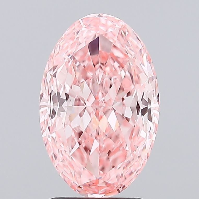 Loose Diamond - OVAL 2.52ct Fancy Vivid Pink VS1: Loose Diamond - OVAL 2.52ct Fancy Vivid Pink VS1 Source: This is a real non-mined Diamond that has been grown in a lab Shape: OVAL Carats: 2.52 Color: Fancy Vivid Pink Certification: IGI Video: