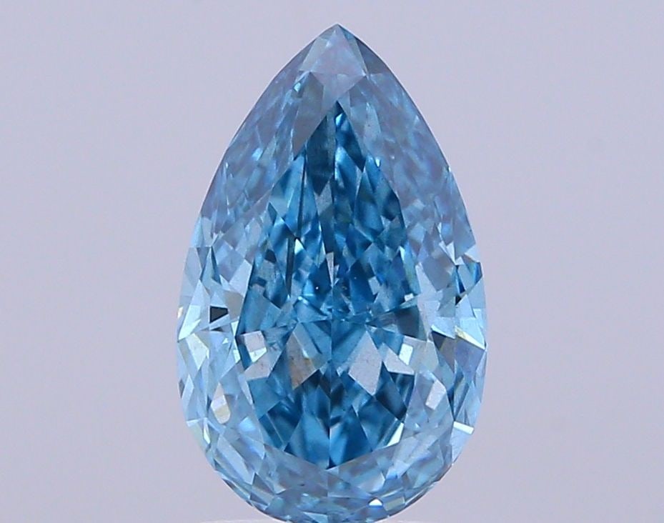 Loose Diamond - PEAR 2.31ct Fancy Vivid Blue SI2: Loose Diamond - PEAR 2.31ct Fancy Vivid Blue SI2 Source: This is a real non-mined Diamond that has been grown in a lab Shape: PEAR Carats: 2.31 Color: Fancy Vivid Blue Certification: IGI Video: Video