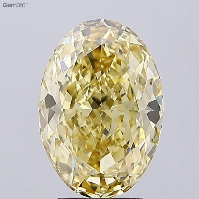 Loose Diamond - OVAL 4.07ct Fancy Intense Yellow VS1: Loose Diamond - OVAL 4.07ct Fancy Intense Yellow VS1 Source: This is a real non-mined Diamond that has been grown in a lab Shape: OVAL Carats: 4.07 Color: Fancy Intense Yellow Certification: IGI Video