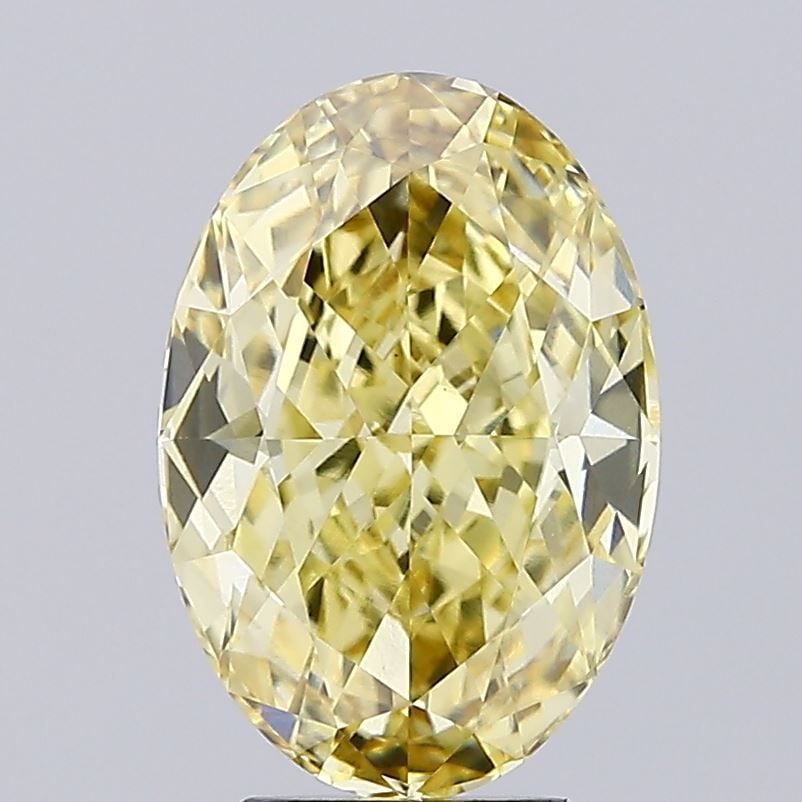 Loose Diamond - OVAL 4.03ct Fancy Intense Yellow VS1: Loose Diamond - OVAL 4.03ct Fancy Intense Yellow VS1 Source: This is a real non-mined Diamond that has been grown in a lab Shape: OVAL Carats: 4.03 Color: Fancy Intense Yellow Certification: IGI Video