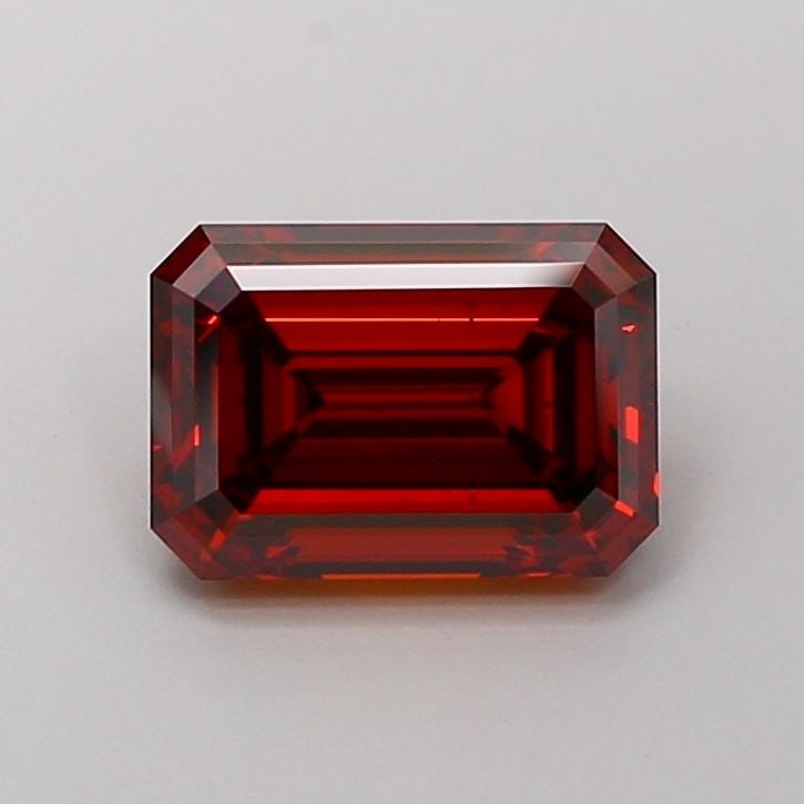 Loose Diamond - EMERALD 2.26ct Fancy Vivid Brownish Orange VS2: Loose Diamond - EMERALD 2.26ct Fancy Vivid Brownish Orange VS2 Source: This is a real non-mined Diamond that has been grown in a lab Shape: EMERALD Carats: 2.26 Color: Fancy Vivid Brownish Orange Cert