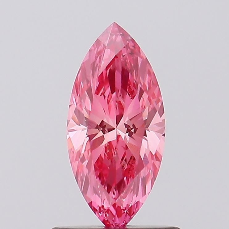Loose Diamond - MARQUISE 0.7ct Fancy Vivid Pink VS1: Loose Diamond - MARQUISE 0.7ct Fancy Vivid Pink VS1 Source: This is a real non-mined Diamond that has been grown in a lab Shape: MARQUISE Carats: 0.7 Color: Fancy Vivid Pink Certification: IGI Video: