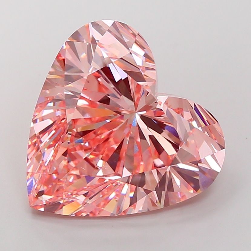 Loose Diamond - HEART 20.06ct Fancy Vivid Pink VS1: Loose Diamond - HEART 20.06ct Fancy Vivid Pink VS1 Source: This is a real non-mined Diamond that has been grown in a lab Shape: HEART Carats: 20.06 Color: Fancy Vivid Pink Certification: IGI Video: