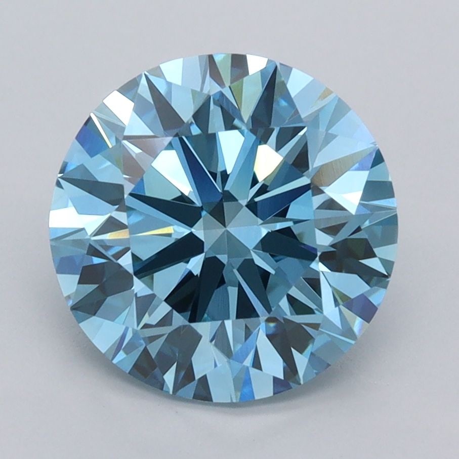 Ideal Loose Diamond - ROUND 3.0ct Fancy Vivid Blue VVS1 (1 of 1)