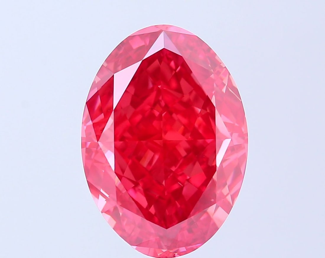 Loose Diamond - OVAL 9.02ct Fancy Vivid Red VS1 (1 of 1)