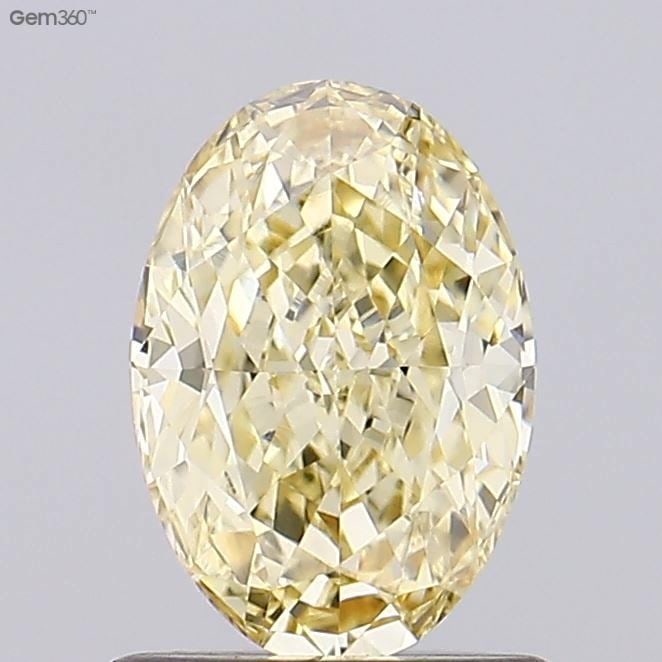 Loose Diamond - OVAL 1.0ct Fancy Light Yellow VVS2: Loose Diamond - OVAL 1.0ct Fancy Light Yellow VVS2 Source: This is a real non-mined Diamond that has been grown in a lab Shape: OVAL Carats: 1.0 Color: Fancy Light Yellow Certification: IGI Video: