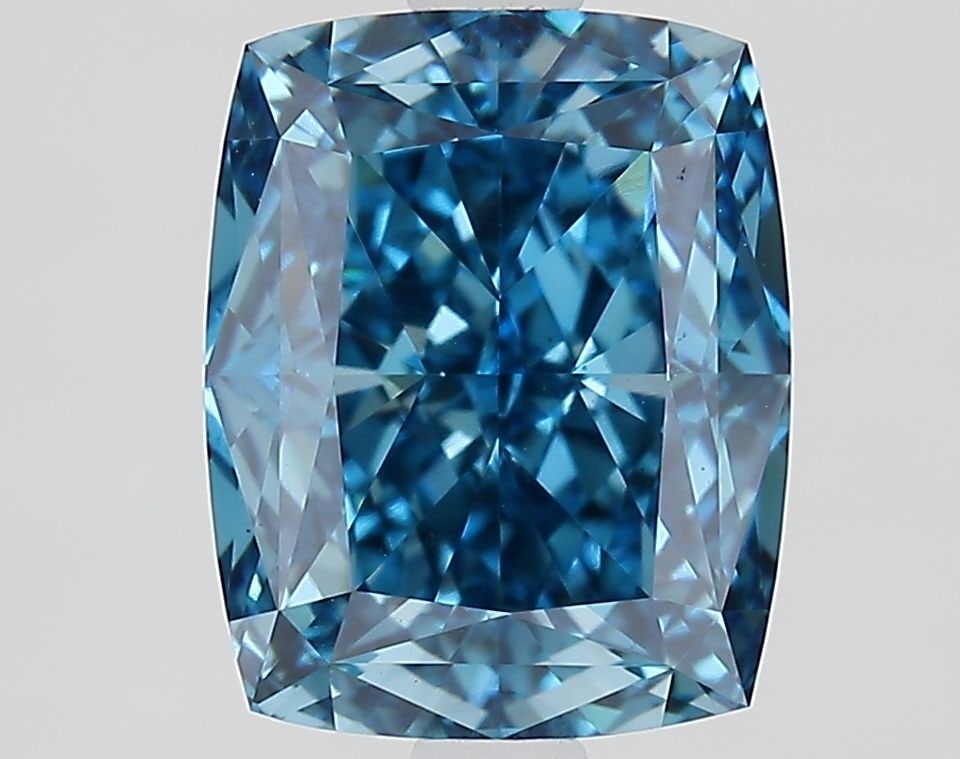 Loose Diamond - CUSHION MODIFIED 2.71ct Fancy Vivid Blue VS1: Loose Diamond - CUSHION MODIFIED 2.71ct Fancy Vivid Blue VS1 Source: This is a real non-mined Diamond that has been grown in a lab Shape: CUSHION MODIFIED Carats: 2.71 Color: Fancy Vivid Blue Certific