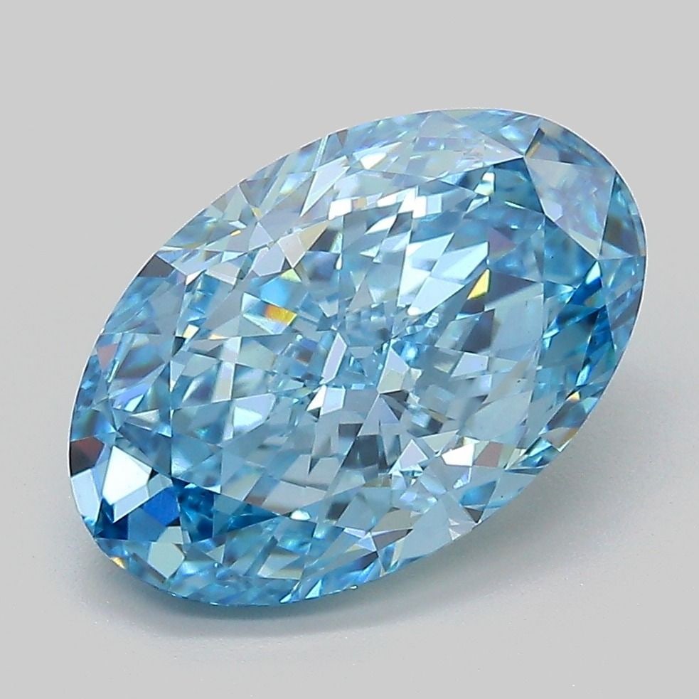 Loose Diamond - OVAL 3.66ct Fancy Vivid Blue VS1: Loose Diamond - OVAL 3.66ct Fancy Vivid Blue VS1 Source: This is a real non-mined Diamond that has been grown in a lab Shape: OVAL Carats: 3.66 Color: Fancy Vivid Blue Certification: IGI Video: