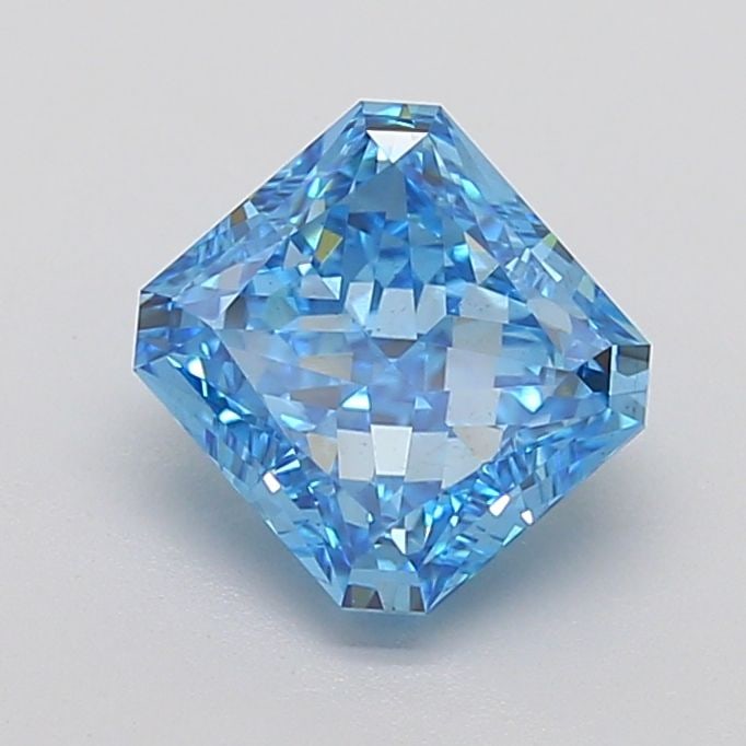 Loose Diamond - RADIANT 2.71ct Fancy Vivid Blue VS2: Loose Diamond - RADIANT 2.71ct Fancy Vivid Blue VS2 Source: This is a real non-mined Diamond that has been grown in a lab Shape: RADIANT Carats: 2.71 Color: Fancy Vivid Blue Certification: IGI Video: