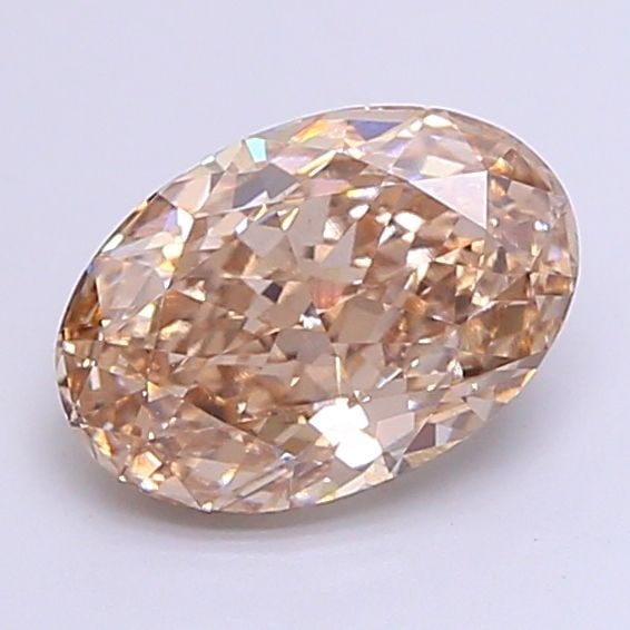 Loose Diamond - OVAL 2.08ct Fancy Light Brown VVS2: Loose Diamond - OVAL 2.08ct Fancy Light Brown VVS2 Source: This is a real non-mined Diamond that has been grown in a lab Shape: OVAL Carats: 2.08 Color: Fancy Light Brown Certification: IGI Video: