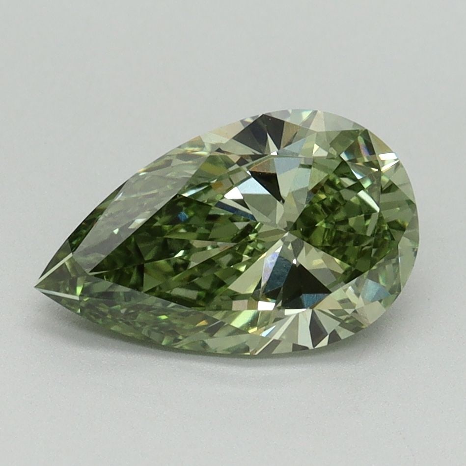 Loose Diamond - PEAR 1.58ct Fancy Vivid Green VS1: Loose Diamond - PEAR 1.58ct Fancy Vivid Green VS1 Source: This is a real non-mined Diamond that has been grown in a lab Shape: PEAR Carats: 1.58 Color: Fancy Vivid Green Certification: IGI Video: