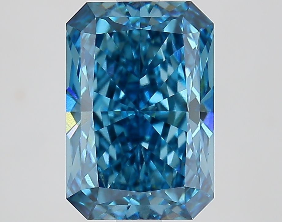 Loose Diamond - RADIANT 3.3ct Fancy Vivid Blue VS1: Loose Diamond - RADIANT 3.3ct Fancy Vivid Blue VS1 Source: This is a real non-mined Diamond that has been grown in a lab Shape: RADIANT Carats: 3.3 Color: Fancy Vivid Blue Certification: IGI Video: